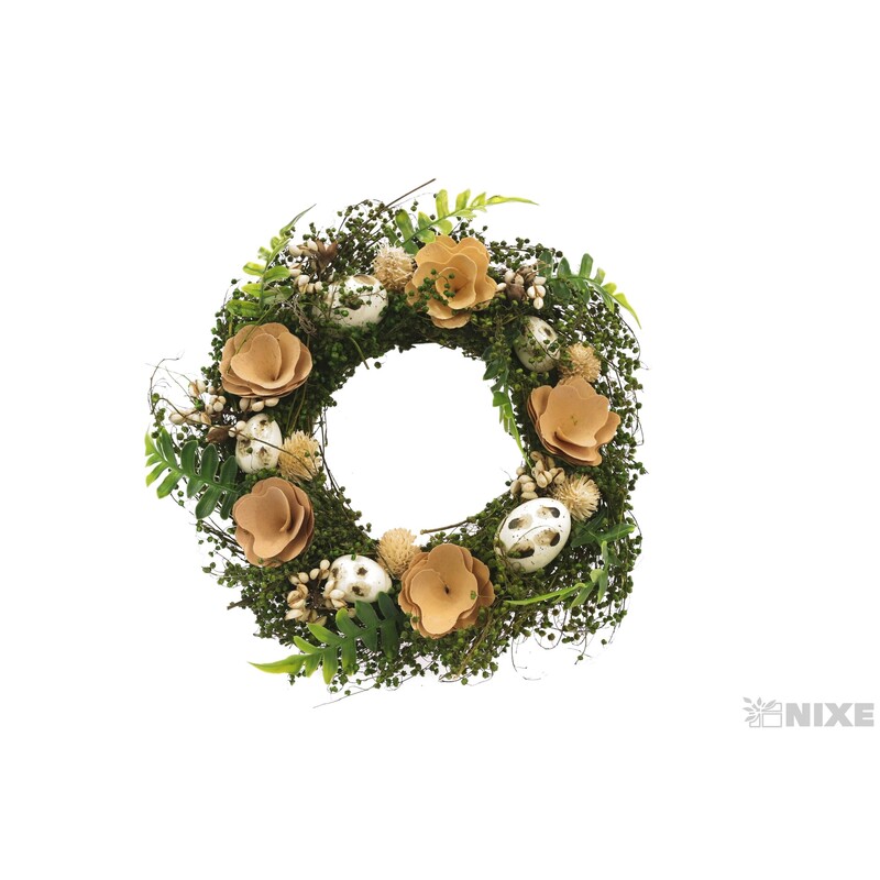 VĚNEC ZDOBENÝ 28cm*ZELENÁ