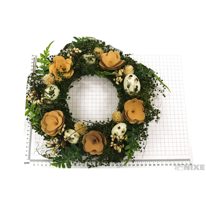 VĚNEC ZDOBENÝ 28cm*ZELENÁ