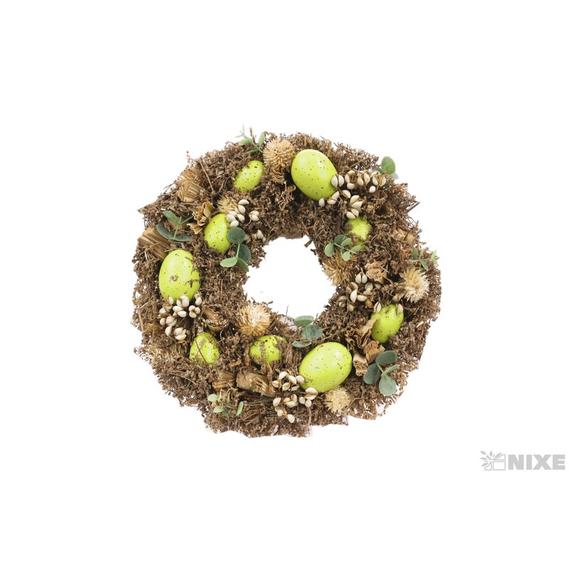 VĚNEC ZDOBENÝ 28cm*ZELENÁ