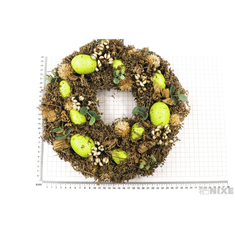 VĚNEC ZDOBENÝ 28cm*ZELENÁ