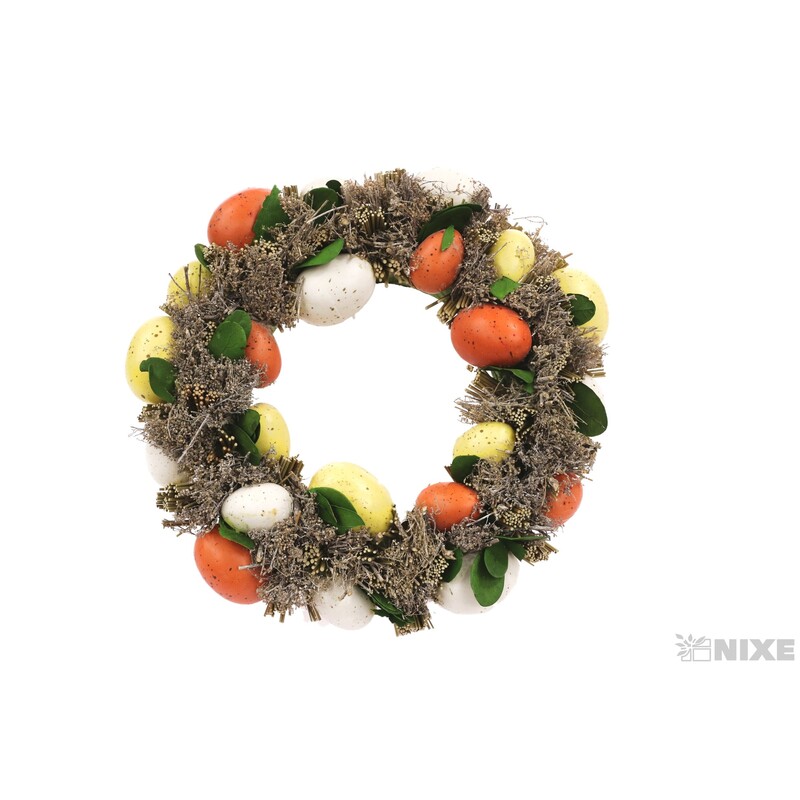 VĚNEC ZDOBENÝ 27cm*MIX BAREV