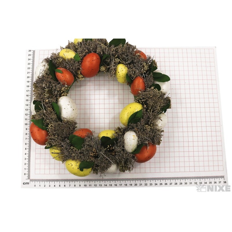 VĚNEC ZDOBENÝ 27cm*MIX BAREV