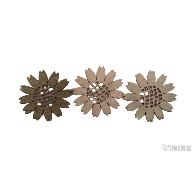 SLUNEČNICE D 4cm 72ks*ŠEDÁ