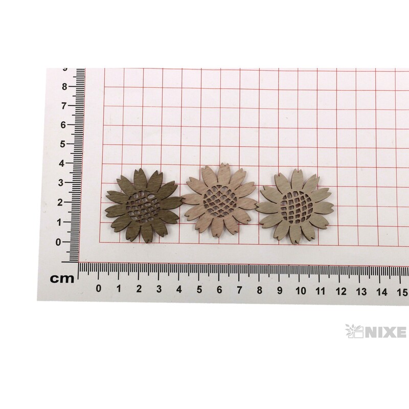 SLUNEČNICE D 4cm 72ks*ŠEDÁ