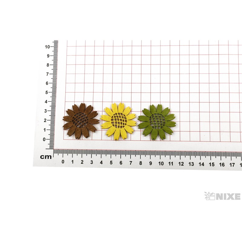 SLUNEČNICE D 4cm 72ks*MIX BAREV