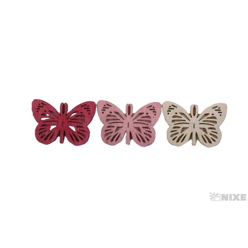 MOTÝL D 4cm 72ks*MIX BAREV