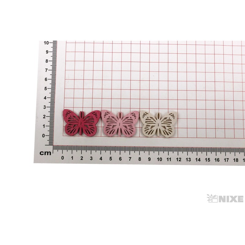 MOTÝL D 4cm 72ks*MIX BAREV