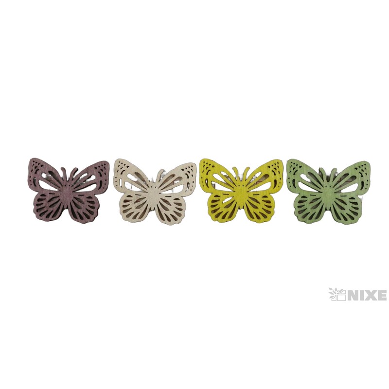 MOTÝL D 4cm 72ks*MIX BAREV