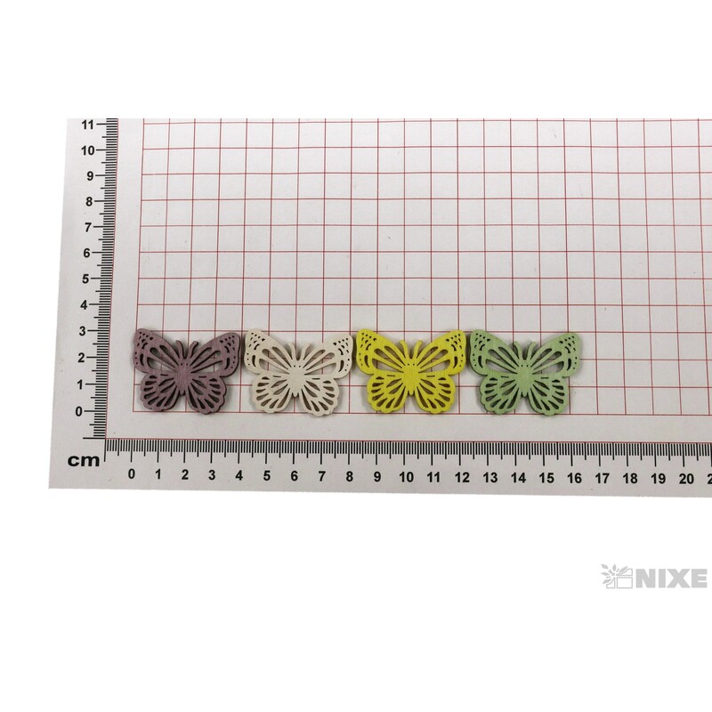 MOTÝL D 4cm 72ks*MIX BAREV