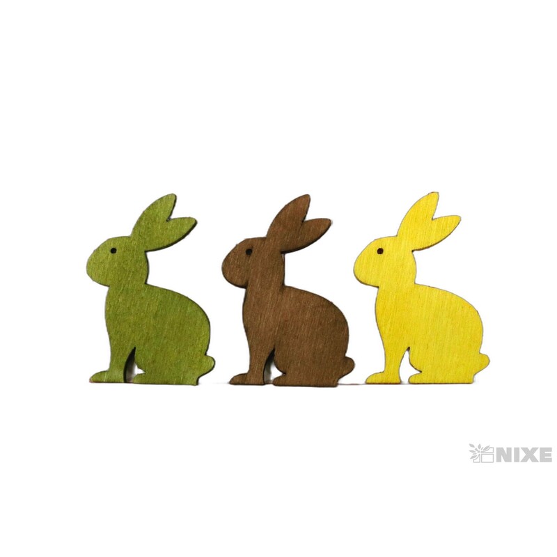 ZAJÍC D 4cm 72ks*MIX BAREV