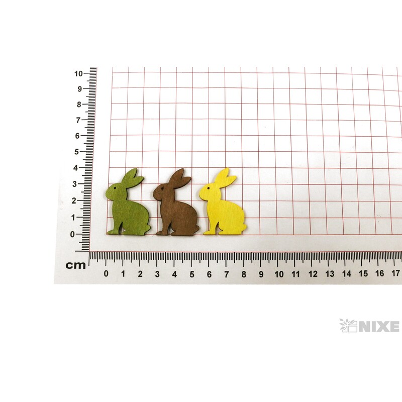 ZAJÍC D 4cm 72ks*MIX BAREV