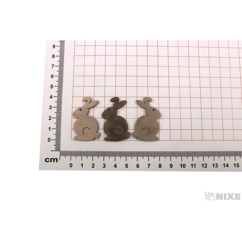 ZAJÍC D 4cm 72ks*PŘÍRODNÍ