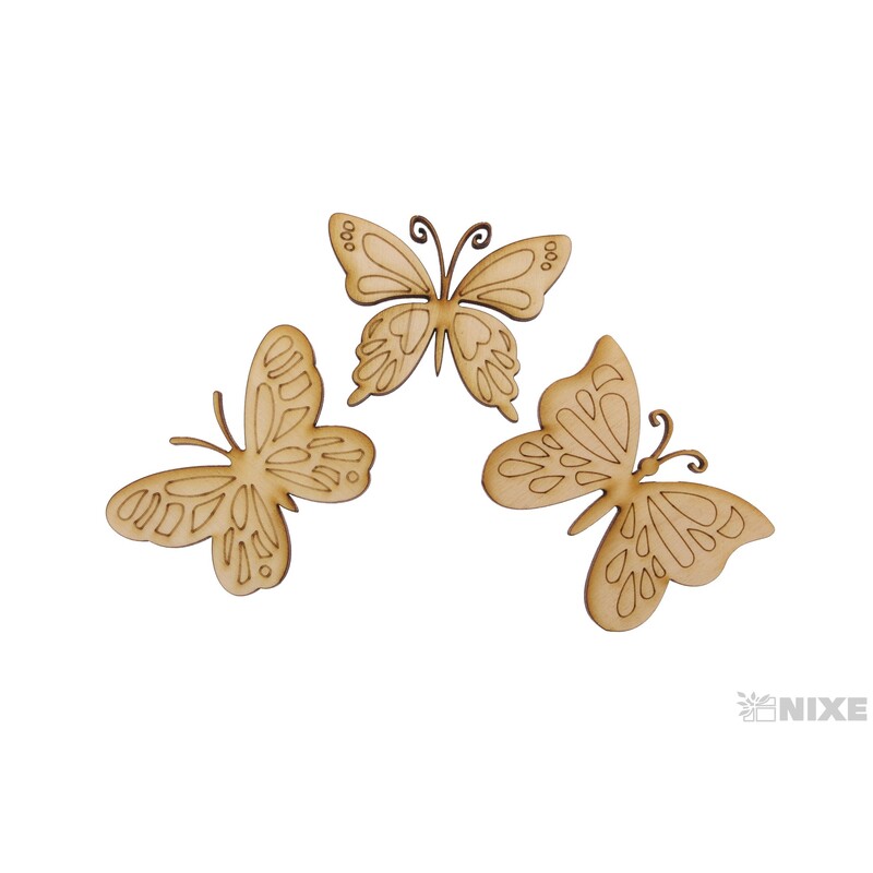 MOTÝL XD 4x6cm 6ks*PŘÍRODNÍ