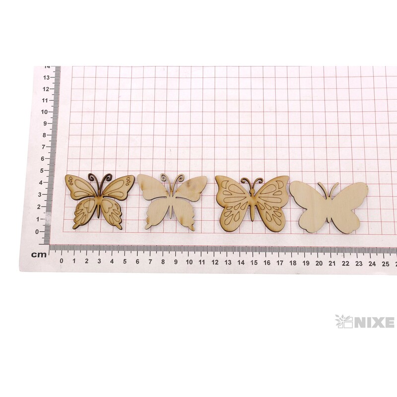 MOTÝL XD 4x6cm 6ks*PŘÍRODNÍ