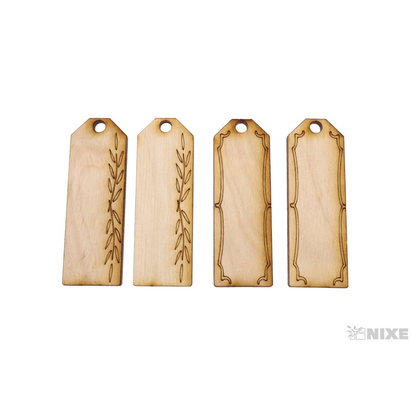 JMENOVKA ORNAMENT XD 6x6cm 24ks*PŘÍRODNÍ