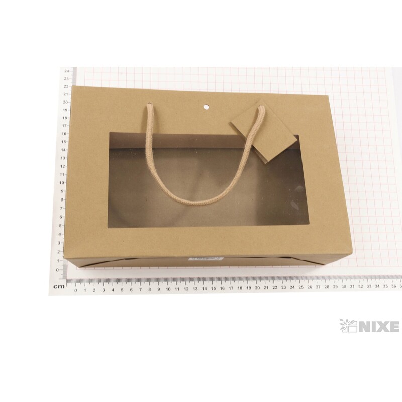 TAŠKA D OKNO 28+8x18cm*PŘÍRODNÍ