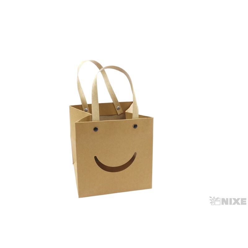 TAŠKA H ÚSMĚV 15x15cm*PŘÍRODNÍ