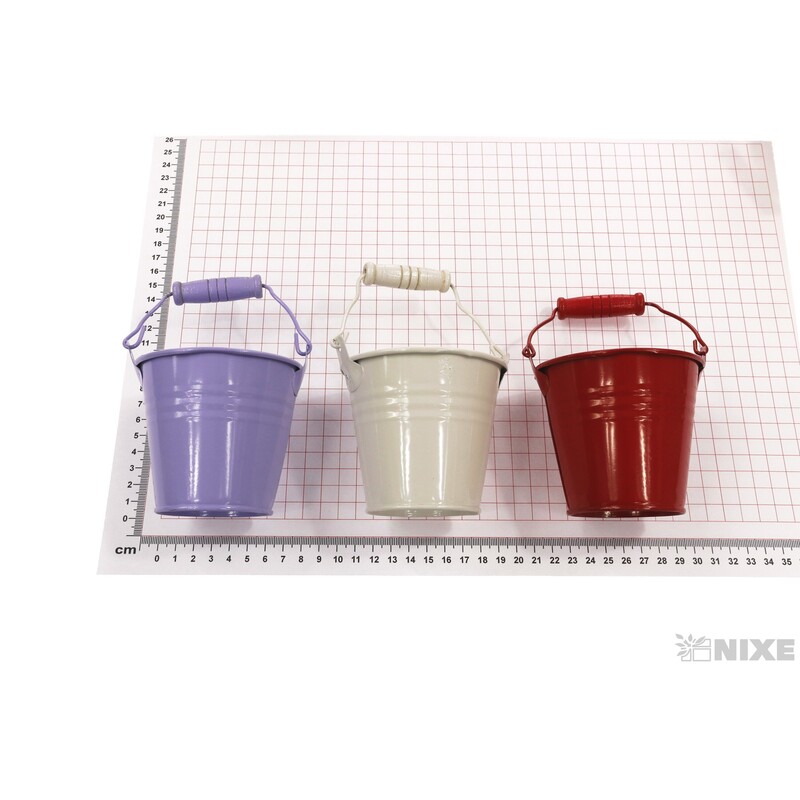 PLECHOVÝ KBELÍK 09x8cm*MIX BAREV