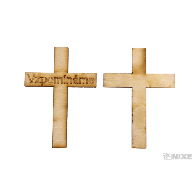KŘÍŽEK VZPOMÍNÁME XD 5x3cm 24ks*PŘÍRODNÍ