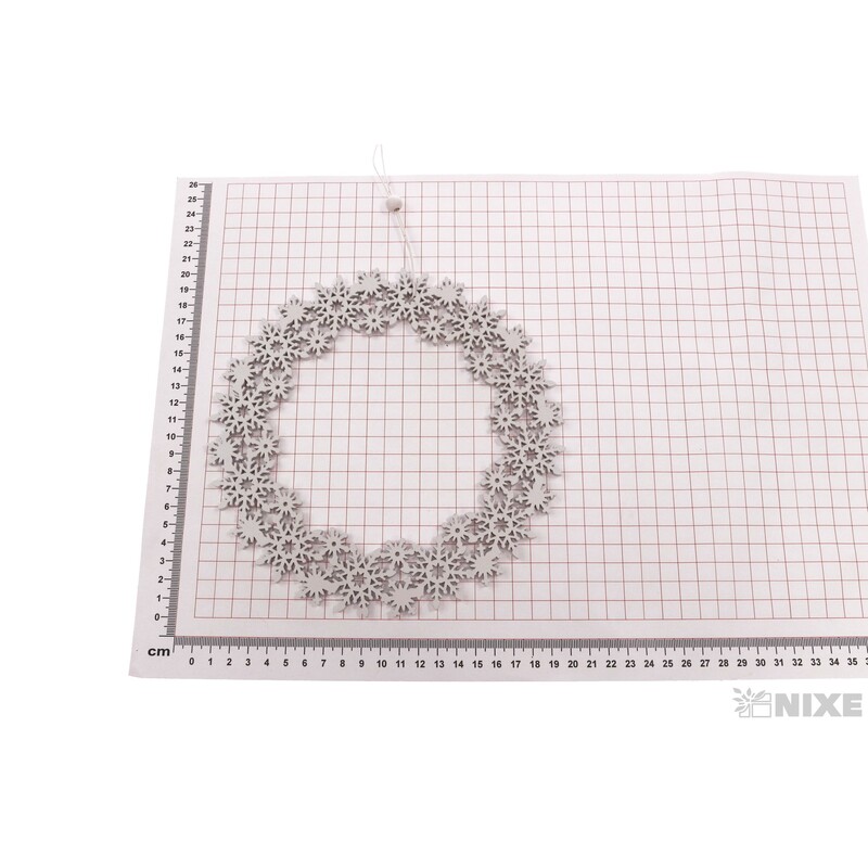 ZÁVĚS KRUH VLOČKA 20cm*BÍLÁ