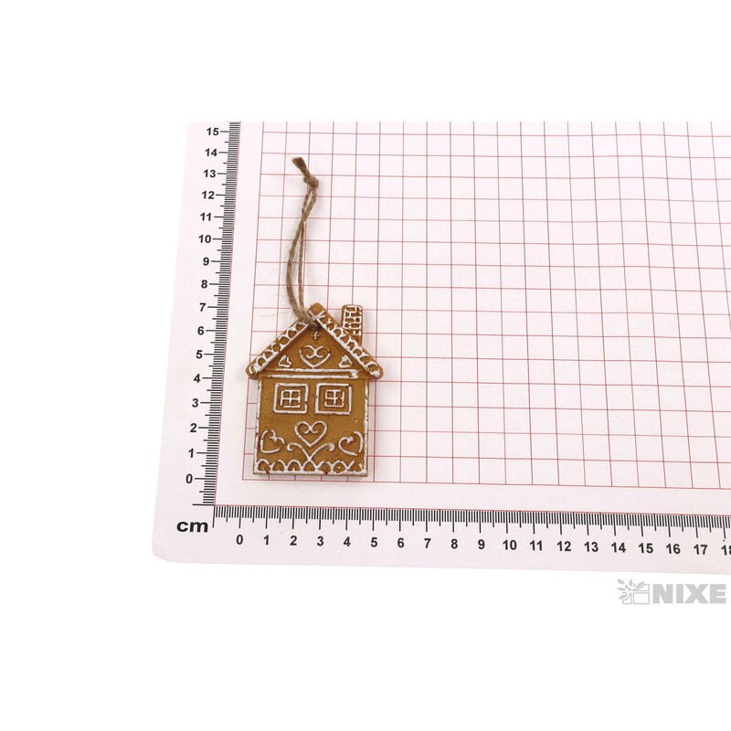 ZÁVĚS DOMEČEK PERNÍČEK 4x17cm*MIX BAREV