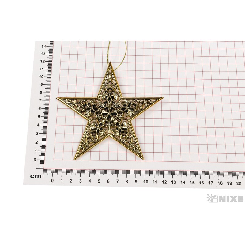 ZÁVĚS HVĚZDA 12cm*ZLATÁ