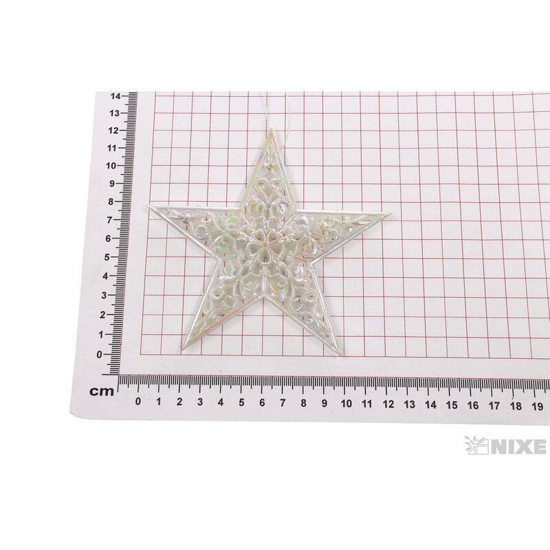 ZÁVĚS HVĚZDA 12cm*BÍLÁ