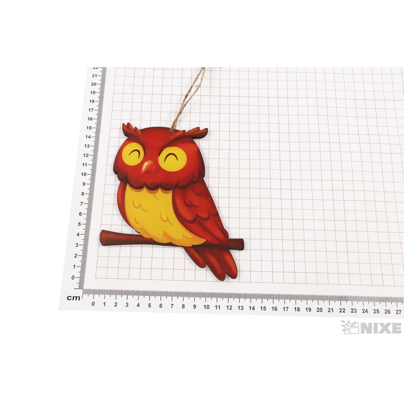 ZÁVĚS SOVA 13x16cm*MIX BAREV