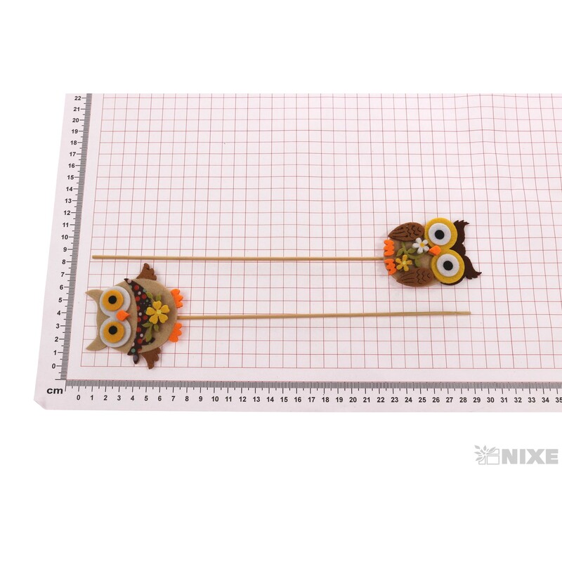 ZÁPICH FILC SOVA 5x7x30cm 4ks*MIX BAREV