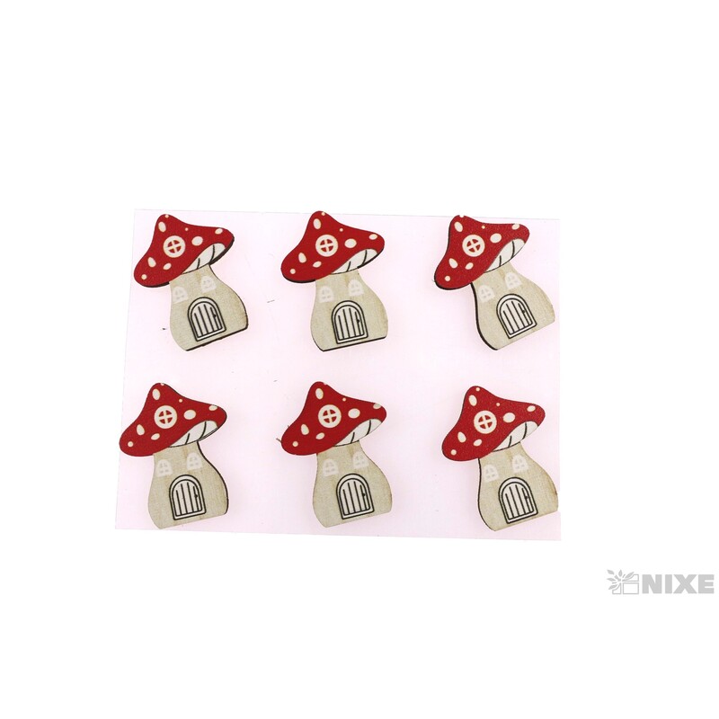 MUCHOMŮRKA NALEPOVACÍ 2x3,5cm 6ks*