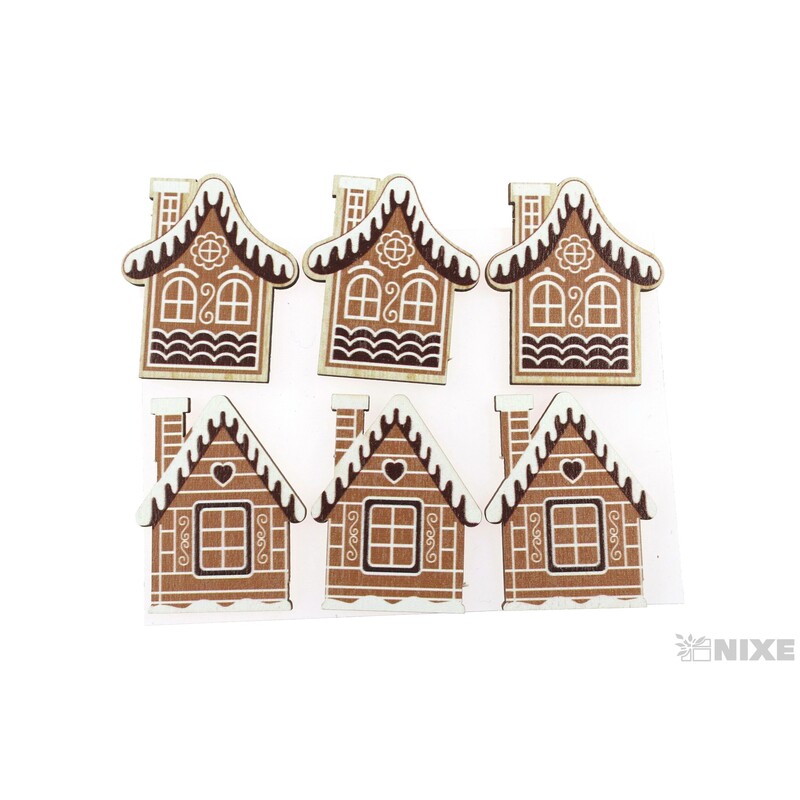 DOMEČEK NALEP. 4x4,5cm 6ks*