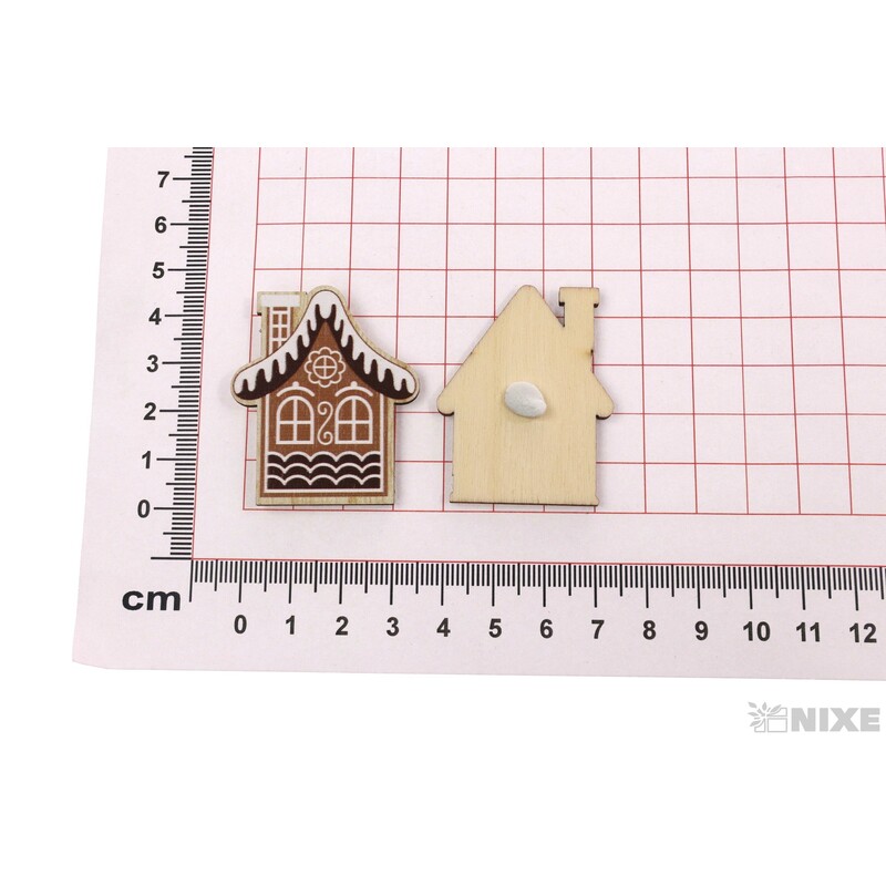 DOMEČEK NALEP. 4x4,5cm 6ks*