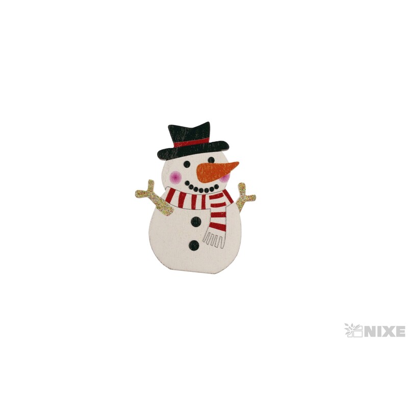 SNĚHULÁK NA KOLÍČKU 5cm 3ks*MIX BAREV