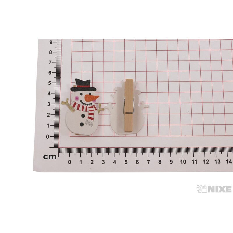 SNĚHULÁK NA KOLÍČKU 5cm 3ks*MIX BAREV