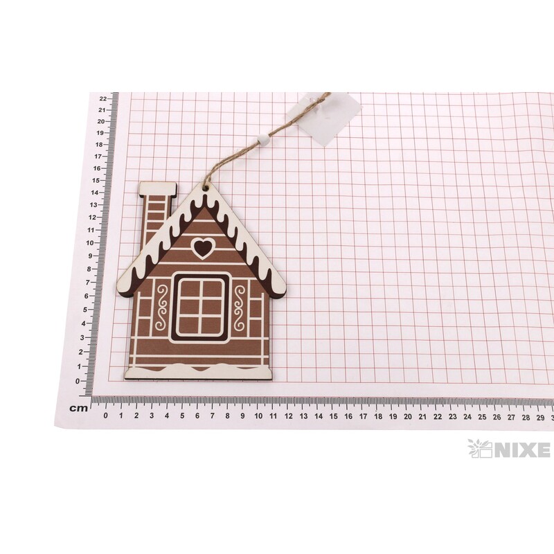 ZÁVĚS DOMEČEK 12x15cm*HNĚDÁ SV.