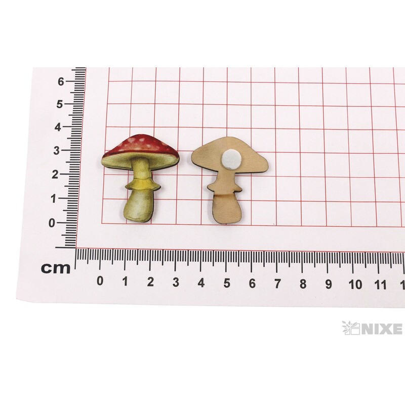 MUCHOMŮRKA NALEPOVACÍ 3x3,5cm 6ks*MIX BAREV