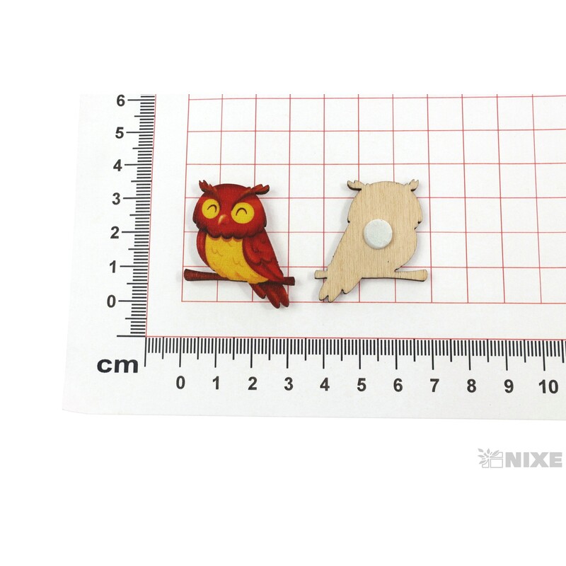 SOVA NALEPOVACÍ 3x3,5cm 6ks*MIX BAREV