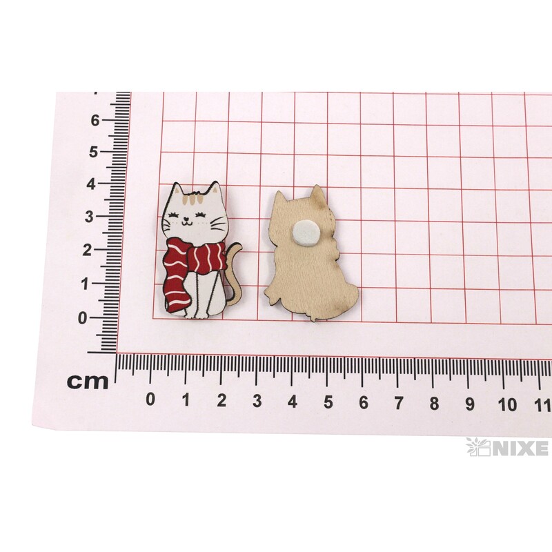 KOČKA NALEP. 2x4cm 6ks*MIX BAREV