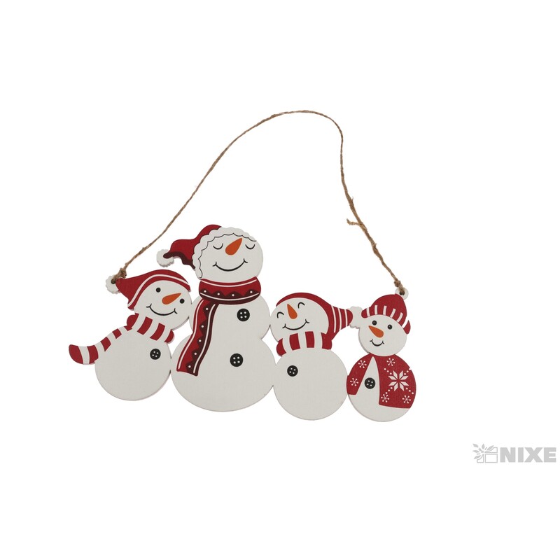 ZÁVĚS SNĚHULÁK 21x12cm*MIX BAREV