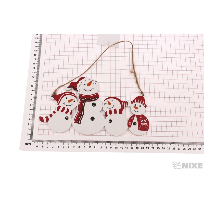 ZÁVĚS SNĚHULÁK 21x12cm*MIX BAREV