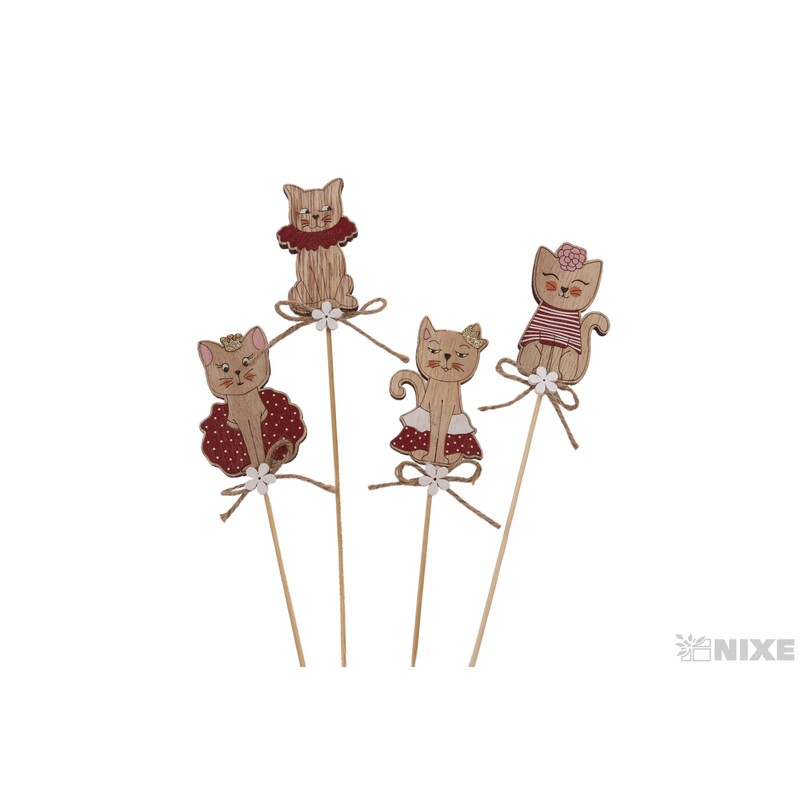 ZÁPICH KOČKA 4,5x7,5x29cm 8ks*MIX BAREV