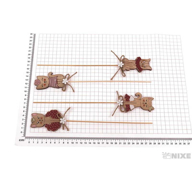 ZÁPICH KOČKA 4,5x7,5x29cm 8ks*MIX BAREV