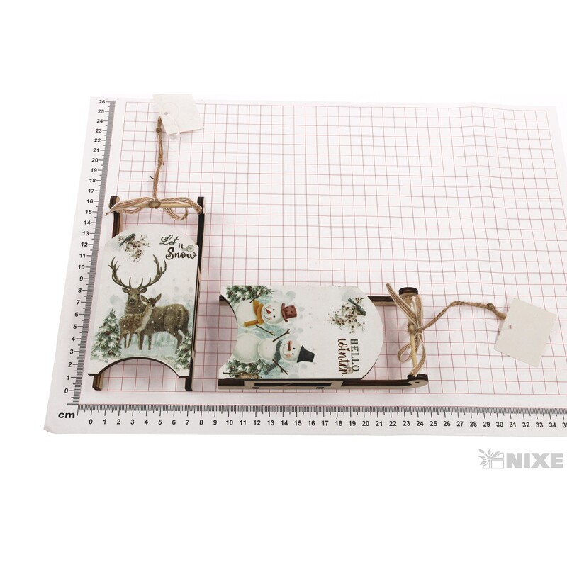 SÁŇKY DŘEVO 7x15cm*