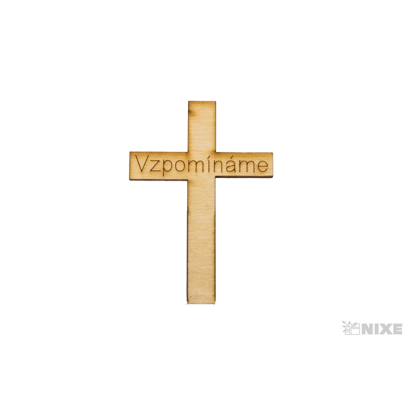KŘÍŽEK VZPOMÍNÁME XD 7x5cm 24ks*PŘÍRODNÍ