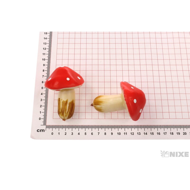 MUCHOMŮRKY 8x5cm 4ks*ČERVENÁ