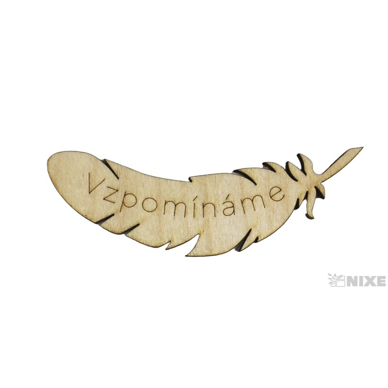 PEŘÍ VZPOMÍNÁME XD 10X3cm 6ks*PŘÍRODNÍ