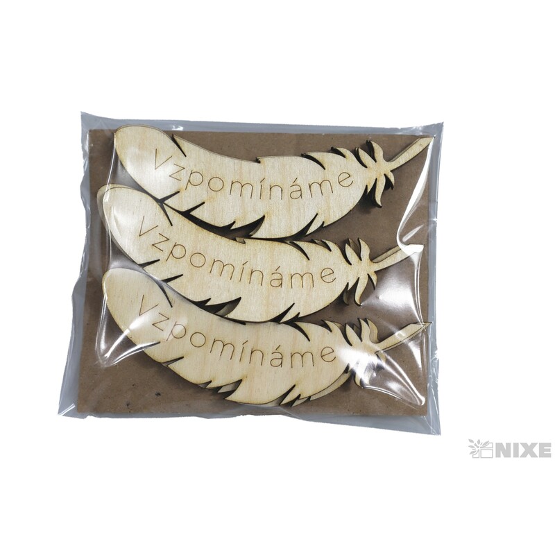 PEŘÍ VZPOMÍNÁME XD 10X3cm 6ks*PŘÍRODNÍ