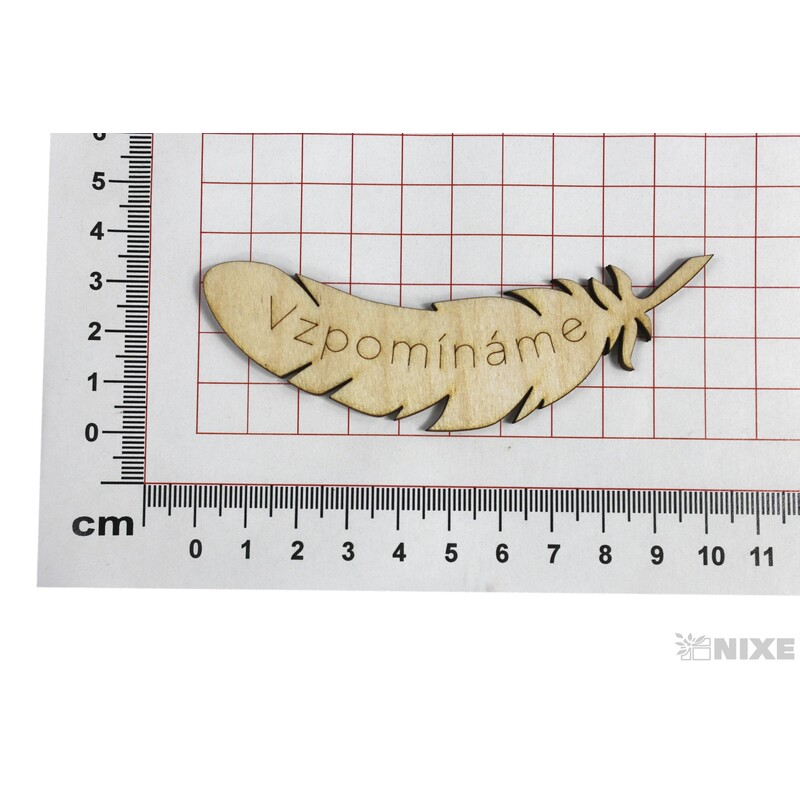 PEŘÍ VZPOMÍNÁME XD 10X3cm 6ks*PŘÍRODNÍ