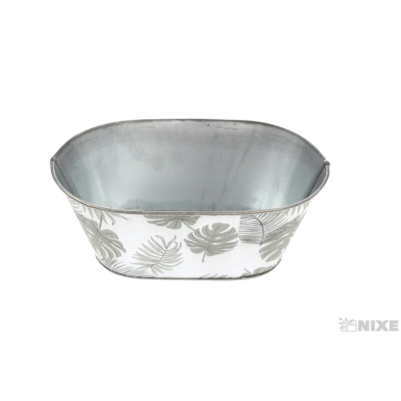 PLECHOVÝ OBAL MONSTERA 21x11x9cm*MIX BAREV