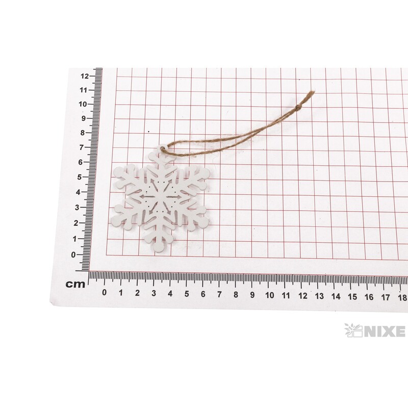 ZÁVĚS D VLOČKA 7cm 6ks*BÍLÁ